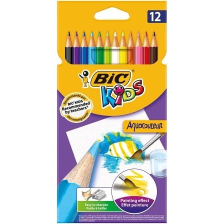 LAPICES DE COLORES ACUARELABLES BIC KIDS 8575614/ 12 UNIDADES