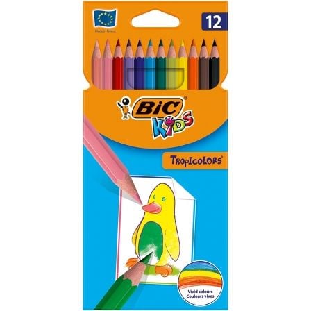 LAPICES DE COLORES BIC KIDS TROPICOLORS 2 835266/ 12 UNIDADES