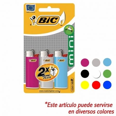 BLISTER DE MECHEROS BIC CLASSIC MINI/ 3 UDS