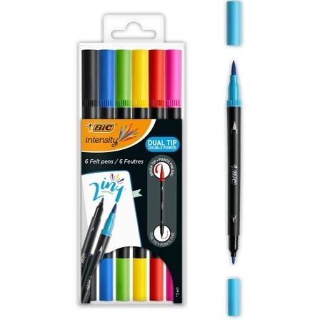 ROTULADORES PUNTA FINA BIC INTENSITY DUAL TIP 989694/ COLORES SURTIDOS