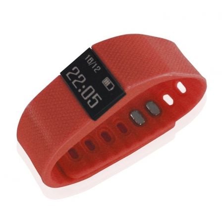 PULSERA CUANTIFICADORA BILLOW XSB60R ROJO - PANTALLA 1.2CM - RESISTENTE HUMEDAD - BAT LITIO - BT 4.0 - PASOS/DISTANCIA RECORRIDA