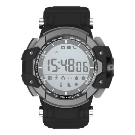 RELOJ DEPORTIVO NEGRO BILLOW XS15BK - PANTALLA 2.8CM - BT 4.0 - SUMERGIBLE IP68 - AVISADOR LLAMADAS/MENSAJES - COMPATIBLE ANDROI