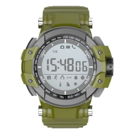 RELOJ DEPORTIVO VERDE BILLOW XS15GR - PANTALLA 2.8CM - BT 4.0 - SUMERGIBLE IP68 - AVISADOR LLAMADAS/MENSAJES - COMPATIBLE ANDROI