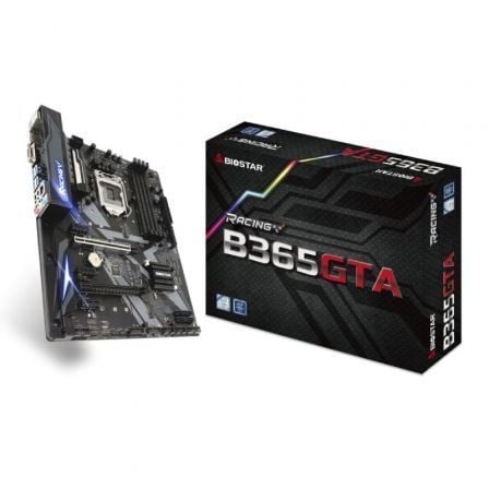 PLACA BASE BIOSTAR RACING B365GTA - PARA INTEL CORE 8TH/9TH GEN - SKT LGA1151 - CHIPSET B365 - 4*DIMM DDR4 - HDMI - VGA - ATX