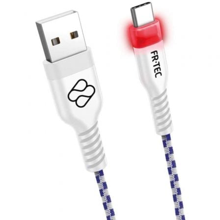 CABLE USB 2.0 FR-TEC PREMIUM LED PARA PS5/ USB TIPO-C MACHO - USB MACHO/ 3M/ BLANCO | Accesorios ps5