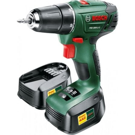 ATORNILLADOR BOSCH PSR 1800 LI-2 - 2 VELOCIDADES - GIRO REVERSIBLE - POWERLIGHT - INCLUYE MALETIN | Herramientas