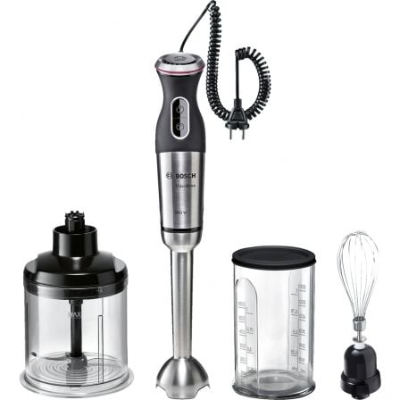 BATIDORA BOSCH MSM88160 - 800W - 12 VELOCIDADES+TURBO - CUERPO/PIE ACERO INOX - VASO MEZCLAS - ACCESORIOS PICADOR XL+VARILLA BAT