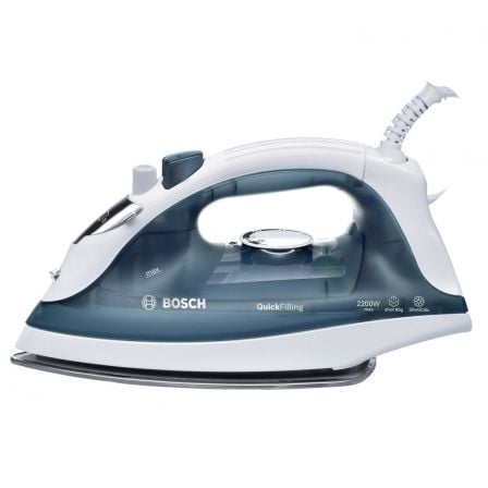 PLANCHA BOSCH QUICK FILLING - 2200W - SUPERVAPOR 80G/MIN - SUELA PALLADIUM GLISSEE - SISTEMA ANTICAL - REGULADOR VAPOR - DEPOSIT