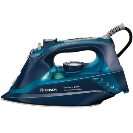 PLANCHA DE VAPOR BOSCH TDA703021A - 3000W - SUPERVAPOR 200G - VAPOR VERTICAL - SISTEMA ANTIGOTEO - DEPOSITO 340ML - ANTICALC INT