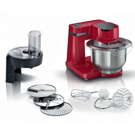 ROBOT DE COCINA BOSCH MUM SERIE 2/ 700W/ CAPACIDAD 3.8L/ ROJO/ 7 ACCESORIOS | Robots de cocina