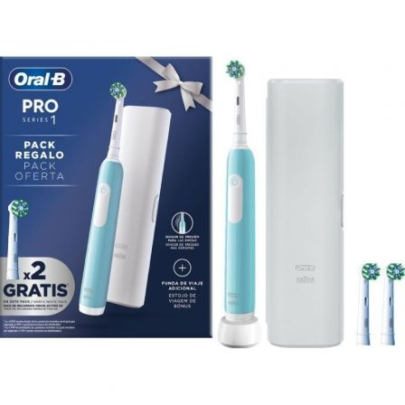 CEPILLO DENTAL BRAUN ORAL-B PRO SERIES 1/ INCLUYE 2 CABEZALES/ AZUL