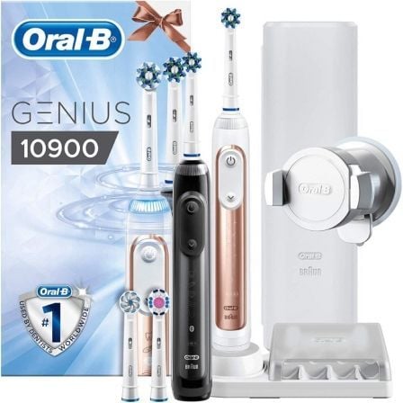 PACK 2 CEPILLOS DENTALES BRAUN ORAL-B 10900 - BLACK Y ROSE GOLD