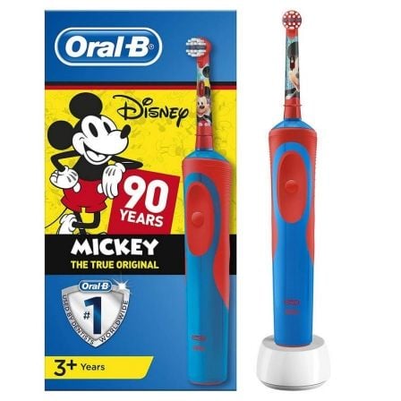 CEPILLO DENTAL INFANTIL BRAUN ORAL-B KIDS POWER MICKEY MOUSE 90 ANIVERSARIO - FILAMENTOS EXTRASUAVES- BATERIA RECARGABLE - TEMPO