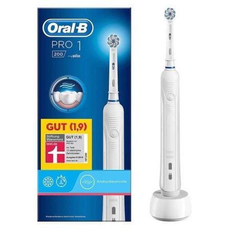 CEPILLO DENTAL BRAUN ORAL-B PRO 1 200 - 3 MODOS DE LIMPIEZA - TEMPORIZADOR 2 MINUTOS - CERDAS ULTRAFINAS - PROTECCION DE ENCIAS