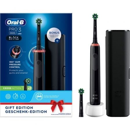 CEPILLO DENTAL BRAUN ORAL-B VITALITY PRO 3 3500/ INCLUYE 2 RECAMBIOS/ NEGRO