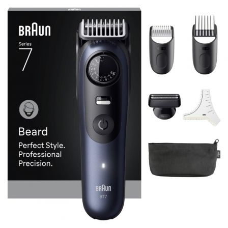 AFEITADORA BRAUN BEARDTRIMMER 7 BT7520/ CON BATERIA/ 6 ACCESORIOS