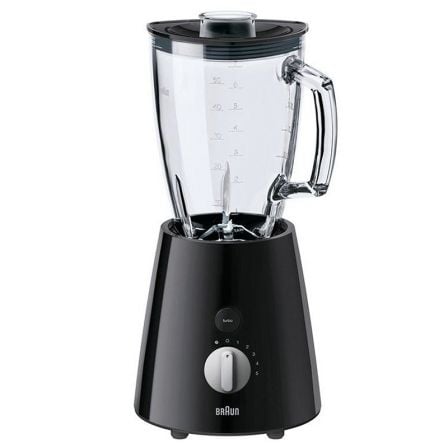 BATIDORA DE VASO BRAUN TRIBUTECOLLECTION JUG BLENDER JB 3060 NEGRA - 800W - 5 VELOCIDADES - BOTON DE PULSOS - JARRA TERMI RESIST