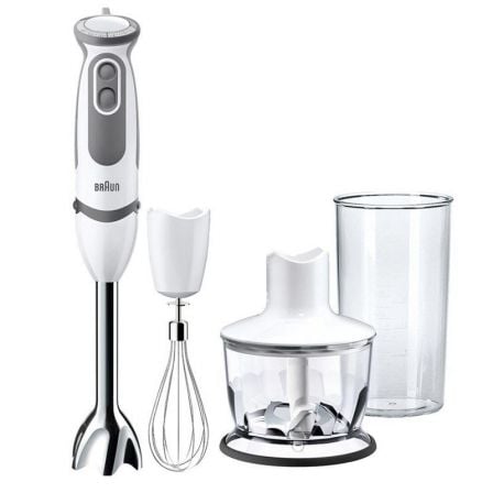 BATIDORA BRAUN MINIPIMER 5 VARIO MQ 5035 SAUCE BLANCA - 750W - 13500RPM - VASO - PICADORA 500ML - VARILLAS DE ACERO