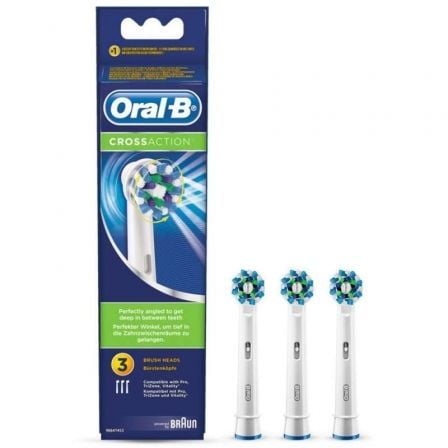 CABEZAL DE RECAMBIO BRAUN PARA CEPILLO BRAUN ORAL-B CROSS ACTION/ PACK 3 UDS