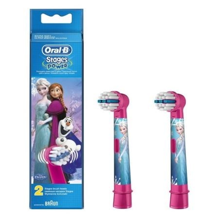 PACK 2 CABEZALES DE RECAMBIO ORIGINALES BRAUN ORAL-B EB10 FROZEN PARA CEPILLOS POWERKIDS