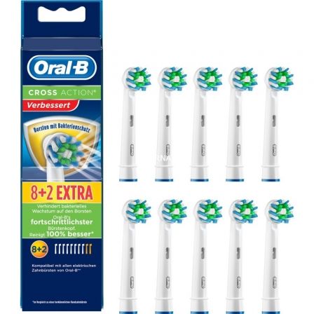 CABEZAL DE RECAMBIO BRAUN PARA CEPILLO BRAUN ORAL-B CROSSACTION/ PACK 10 UDS