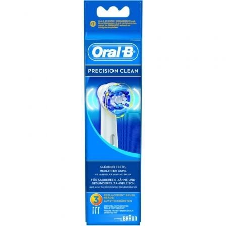 CABEZAL DE RECAMBIO BRAUN PARA CEPILLO BRAUN ORAL-B PRECISION CLEAN/ PACK 3 UDS