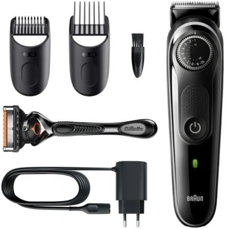 CORTABARBAS BRAUN BEARDTRIMMER SERIES 3000 BT3342/ CON BATERIA/ 5 ACCESORIOS