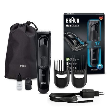 CORTAPELOS BRAUN HC 5050/ CON BATERIA/ 2 ACCESORIOS