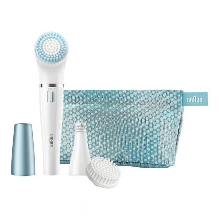 DEPILADORA FACIAL BRAUN FACESPA 832E - DEPILADORA Y CEPILLO FACIAL SONICO EN UN SOLO PRODUCTO - ELIMINA VELLO / COSMETICA / IMPU