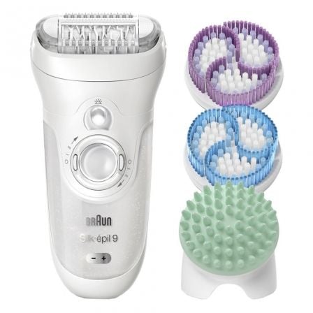 SISTEMA 4 EN 1 DE EXFOLIACION Y DEPILADORA BRAUN SILK-EPIL 9 SKINSPA 9-969V + CEPILLO DE LIMPIEZA FACIAL