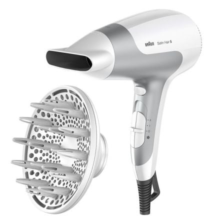 SECADOR DE PELO BRAUN SATIN HAIR 5 POWERPERFECTION HD585 - 2500W - TECNOLOGIA IONICA - DIFUSOR - 3 NIVELES TEMPERATURA - 2 FLUJO