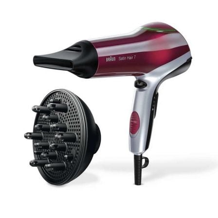 SECADOR DE PELO BRAUN SATIN HAIR 7 HD770 - 2200W - 6 COMBINACIONES TEMPERATURA/FLUJO AIRE - TECNOLOGIA COLOR SAVER / IONTEC