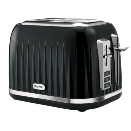 TOSTADOR DE PAN BREVILLE VTT756X STYLE NEGRO - 1050W - 2 RANURAS - 9 NIVELES DE TOSTADO - FUNCION DESCONGELAR - BANDEJA RECOGEMI