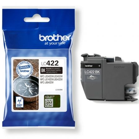 CARTUCHO DE TINTA ORIGINAL BROTHER LC-422/ NEGRO