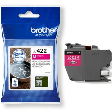 CARTUCHO DE TINTA ORIGINAL BROTHER LC-422/ MAGENTA