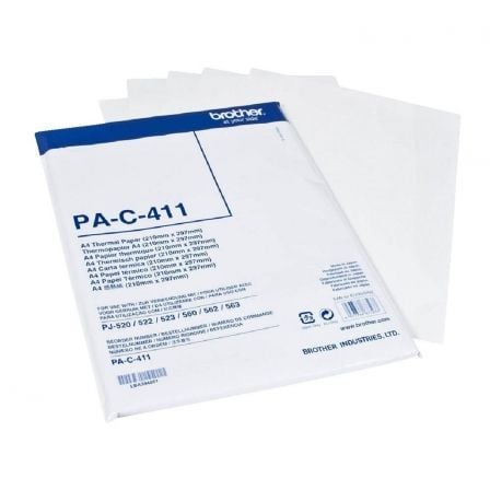 PAPEL TERMICO BROTHER - TAMANO A4 - PACK 100 HOJAS - IMPRESORAS COMPATIBLES SEGUN CARACTERISTICAS