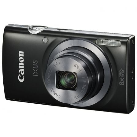 CAMARA DIGITAL CANON IXUS 185 NEGRA - 20MPX - LCD 2.7"/6.85CM - ZOOM 8X OPT ESTABILIZADOR IMAGEN - VIDEO HD - USB - DATE BUTTON