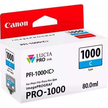 CARTUCHO DE TINTA ORIGINAL CANON PFI-1000C/ CIAN