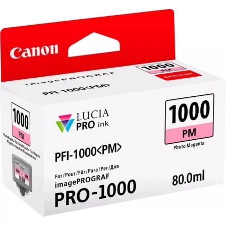 CARTUCHO DE TINTA ORIGINAL CANON PFI-1000PM/ MAGENTA FOTO
