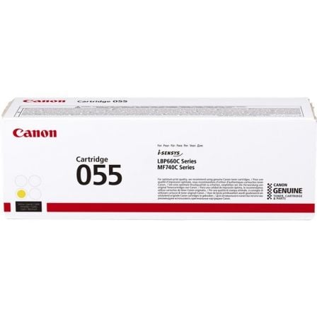 TONER AMARILLO CANON 055 Y - 2100 PAGINAS - COMPATIBLE SEGUN ESPECIFICACIONES