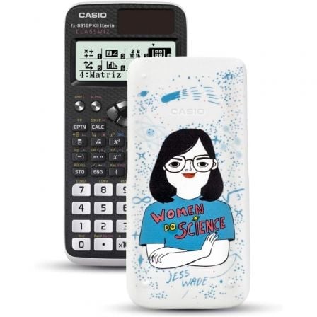 CALCULADORA CIENTIFICA CASIO CLASSWIZ FX-991SPX IBERIA II CON CARCASA ILUSTRACION JESS WADE/ BLANCA Y NEGRA