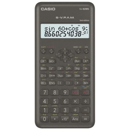 CALCULADORA CIENTIFICA CASIO FX-82MS-II/ NEGRA | Calculadoras