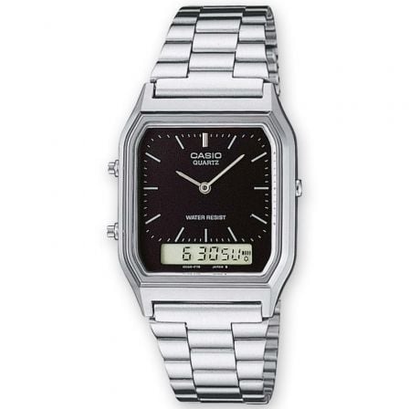 RELOJ ANALOGICO CASIO VINTAGE EDGY AQ-230A-1DMQYES/ 39MM/ PLATA