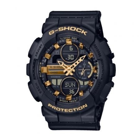 RELOJ ANALOGICO DIGITAL CASIO G-SHOCK WOMEN CLASSIC GMA-S140M-1AER/ 49MM/ NEGRO Y DORADO | Relojes digitales