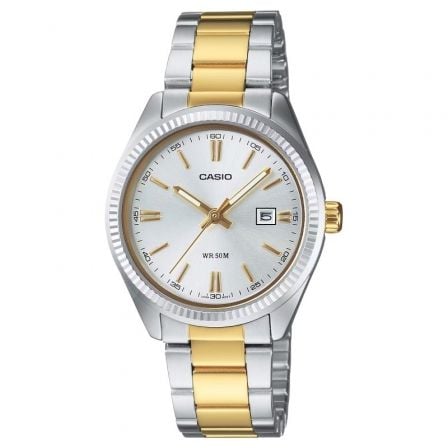 RELOJ ANALOGICO CASIO COLLECTION WOMEN LTP-1302PSG-7AVEF/ 34MM/ PLATA Y DORADO