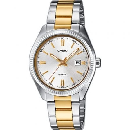 RELOJ ANALOGICO CASIO COLLECTION MEN MTP-1302PSG-7AVEF/ 44MM/ PLATA Y DORADO