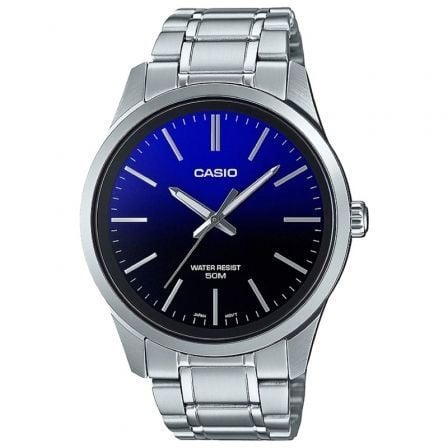 RELOJ ANALOGICO CASIO COLLECTION MEN MTP-E180D-2AVEF/ 50MM/ AZUL Y PLATA