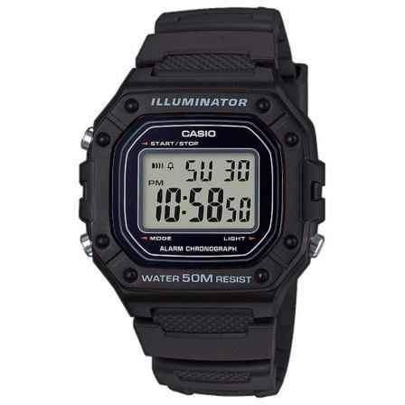 RELOJ DIGITAL CASIO COLLECTION MEN W-218H-1AVEF/ 44MM/ NEGRO