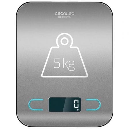 BASCULA DE COCINA ELECTRONICA CECOTEC COOKCONTROL/ HASTA 5KG/ PLATA