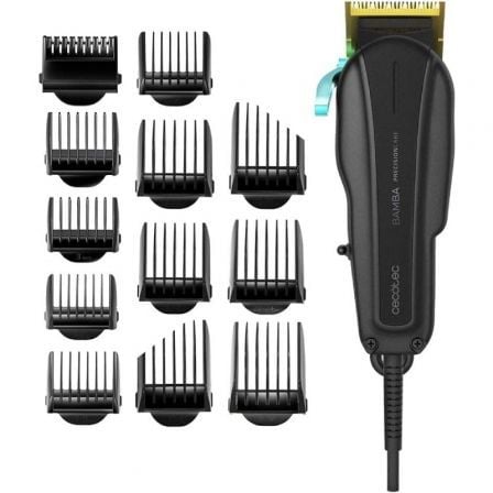 CORTAPELOS CECOTEC BAMBA PRECISIONCARE PRO CLIPPER TITANIUM/ CON CABLE/ 12 ACCESORIOS